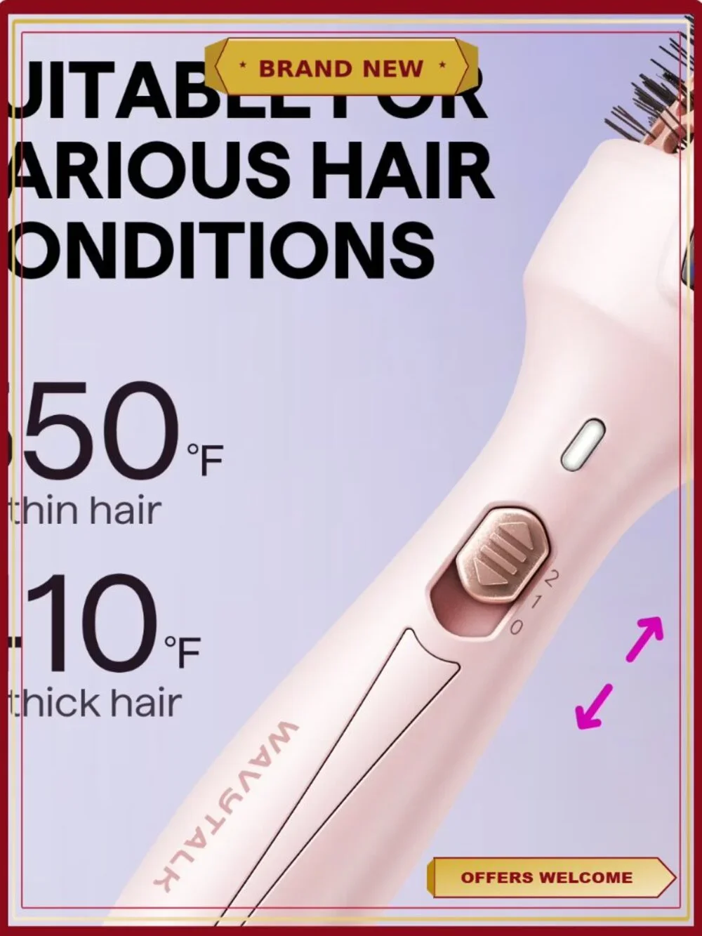 1.5 Inch Thermal Brush Heated Round Brush - Negative Ion, Creates Blowout Look,